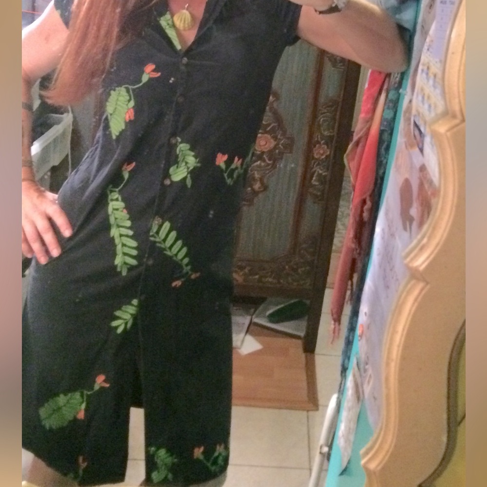 Vintage Sig Zane midi shirt dress